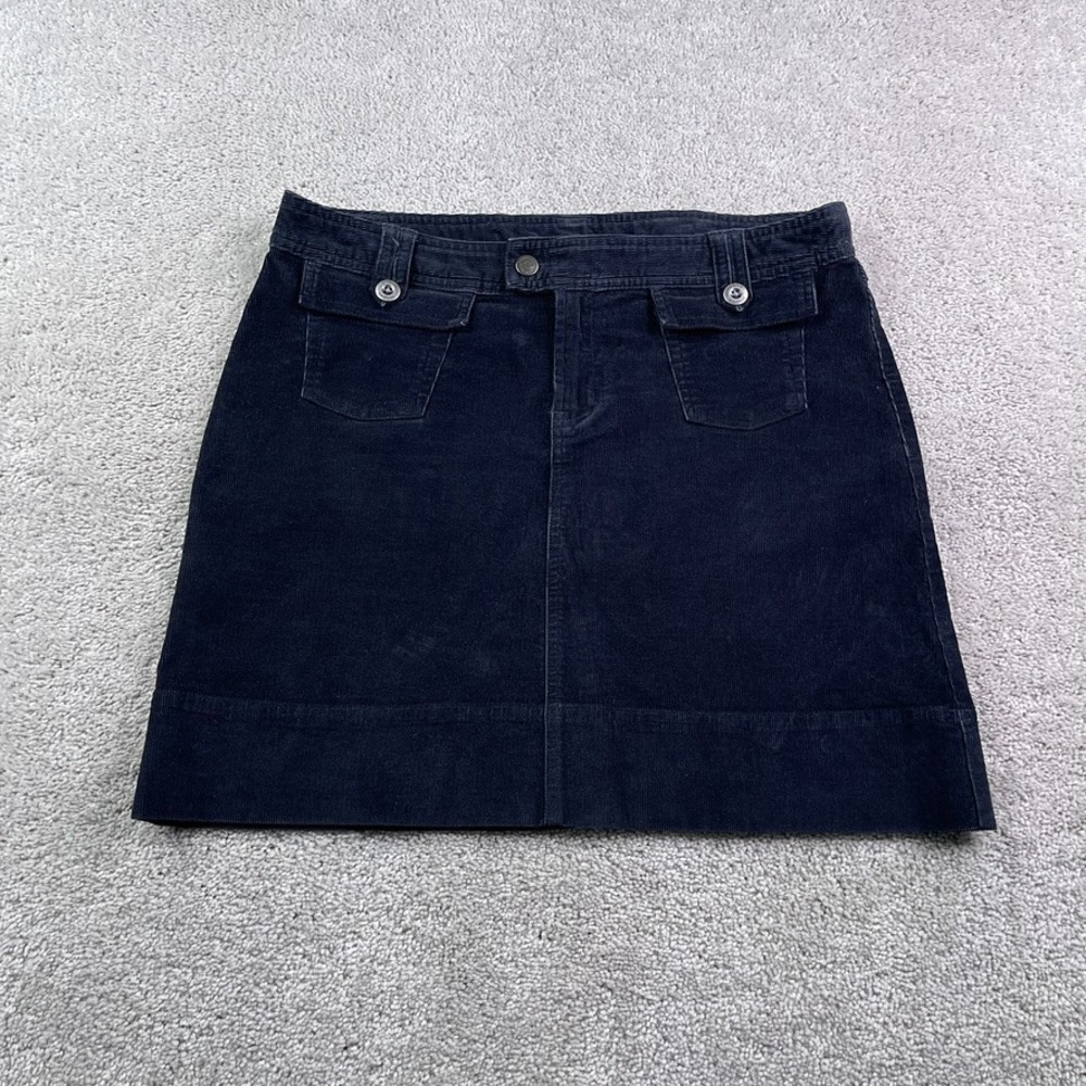 Patagonia Skirt Womens 10 Navy Blue Corduroy Organic Cotton Mini Gorpcore